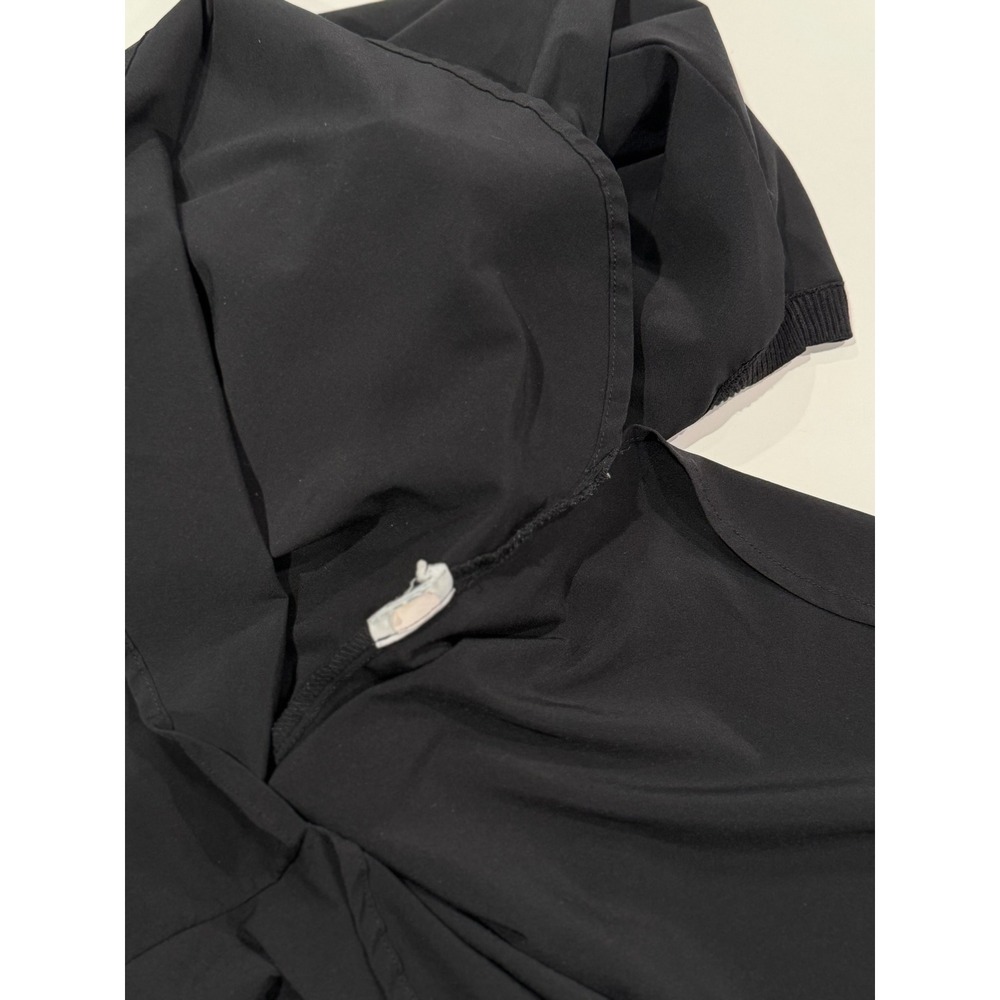 Athleta Black Sleeveless Drawstring Waist Mini Dress Sporty Casual Size M - Picture 6 of 6